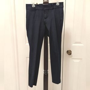 Banana Republic Skinny Sloan Ankle Dress Pants, Navy Blue (size 00 petite women)